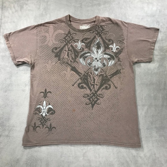 MMA Elite Graphic T Shirt Mens Large Cyber Tech GrungeShort Sleeve Distressed * - Picture 1 of 11